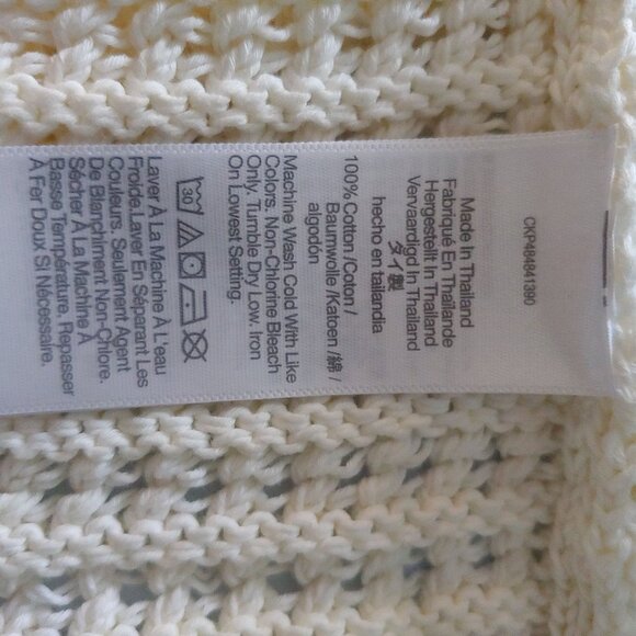 Madewell Crochet-Knit Crewneck Sweater Tank Layer Preppy M Ivory - Picture 8 of 8